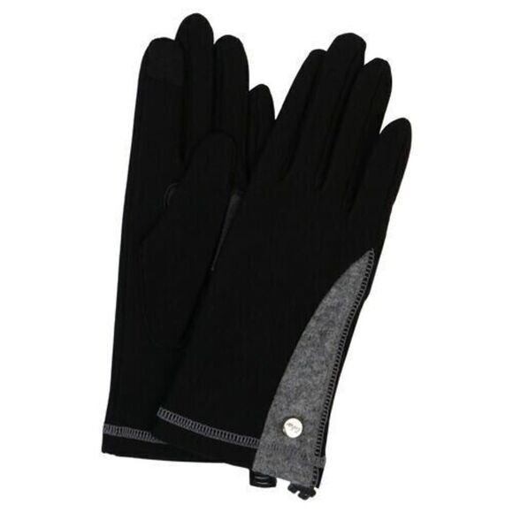 Echo EG0137 001 Women's Sz Medium Black Nylon Cashmere Blend Touch Gloves - Picture 1 of 5